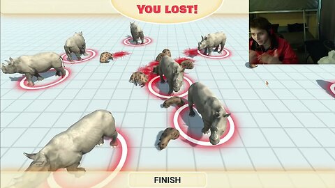 10 Wild Boars VS 10 Rhinoceroses In A Battle In The Animal Revolt Battle Simulator With Commentary