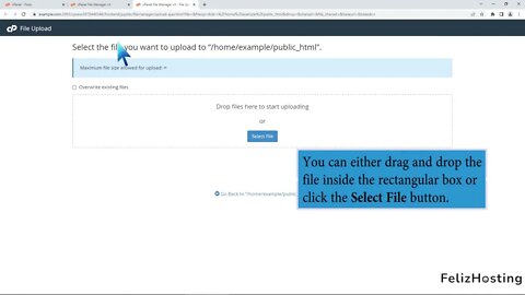 How to upload files via the cPanel File Manager with FelizHosting