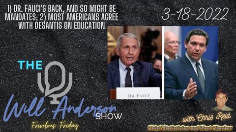 1) Dr. Fauci's Back, And So Might Be Mandates; 2) Most Americans Agree With Desantis On Education