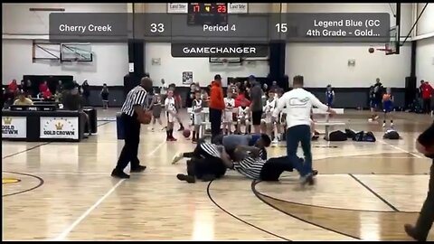 3 Refs Fight At A 4TH GRADE Basketball Game