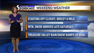 A cloudy but mild weekend ahead, with moisture moving in Sunday