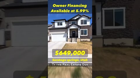 BUY on OWNER Financing ONLY 5.99% - Home for Sale Saratoga Springs Utah #utahhomesforsale