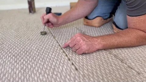 Tricky berber loop carpet repair