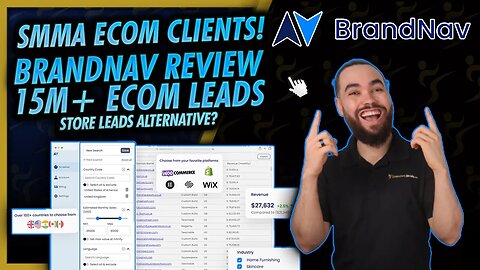 How To Get Ecom SMMA Clients 🛒 BrandNav 15M+ Ecommerce Lead Database - Store Leads Alternative