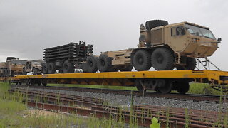 Railfan Rowan Crews A Loaded Military Equipment Train 🙋‍♂️