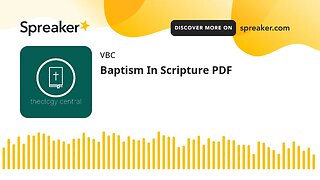 Baptism In Scripture PDF