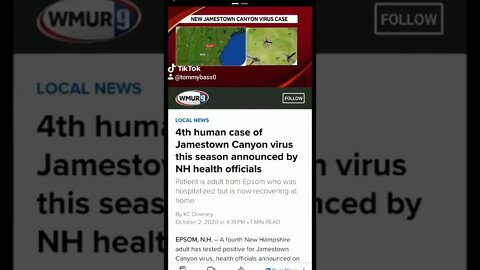 Jamestown canyon virus in NH wow, I was the 4th case.# shorts