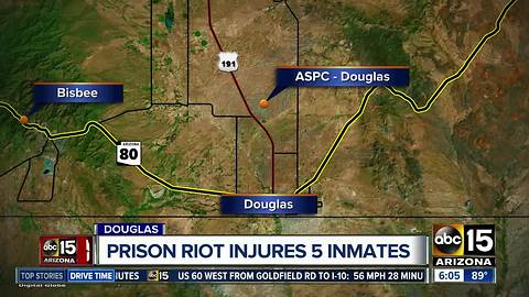 Five inmates injured in riot at Douglas prison