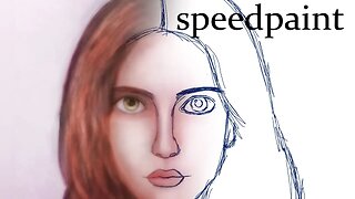 Girl with Green Eyes - Speedpaint in Krita