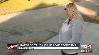 Waste Pro truck leaves stinky fluid substance on road in Cape neighborhood