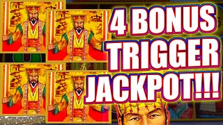 4 TRIGGER BONUS JACKPOT ON DOLLAR STORM SLOT!!