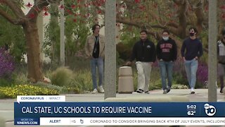 CSU, UC schools to require COVID19 vaccine