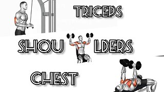 Triceps shoulder and chest workout at the gym !