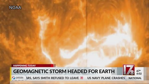 GEOMAGNETIC STORM HEADED FOR EARTH