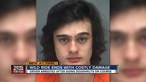 Deputies: 18-year-old caused $20,000 in damage doing doughnuts on Pinellas County golf course