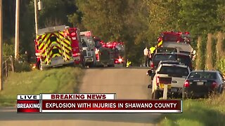 Explosion with injuries in Shawano County