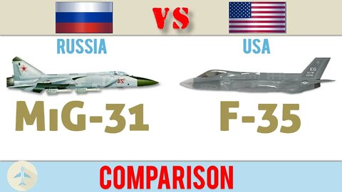 Russia MiG 31vs F 35 USA Fighter/Attack Aircraft comparison