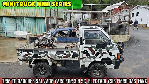 Mini-Truck (SE07 E14) Mini hauls a junkyard 3.8 supercharged engine, Daddio's. Fiero tank cleaning
