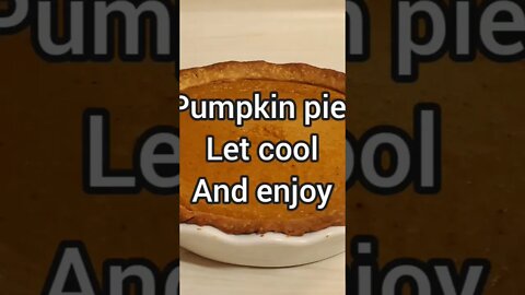 Pumpkin Pie, full video on my channel