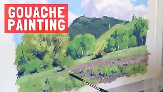 How to Paint a LANDSCAPE in GOUACHE