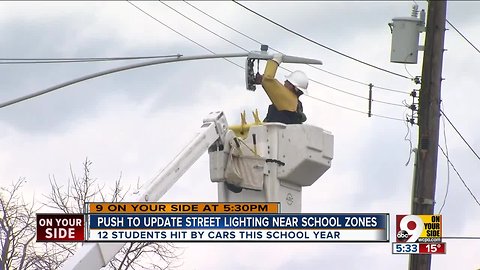 Push to upgrade street lighting in school zones