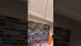 Sticky backsplash!!