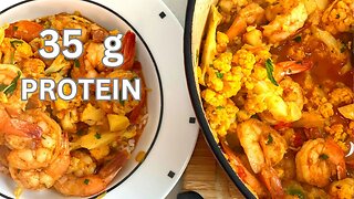 High Protein Healthy Meals | Low Calorie Shrimp Dinner