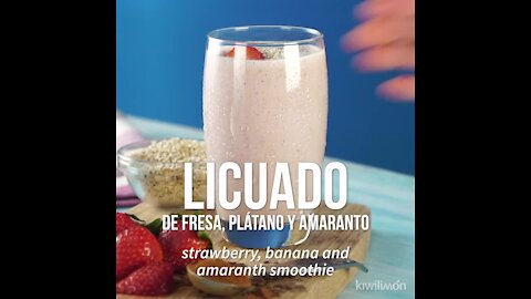 Smoothie of Strawberry, Banana and Amaranth