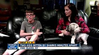 Two kids bitten by sharks just minutes apart off a beach in New York