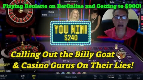 Roulette Online Session #7 on BetOnline: Reaching $900 With My Bankroll! Earning Money Online Casino