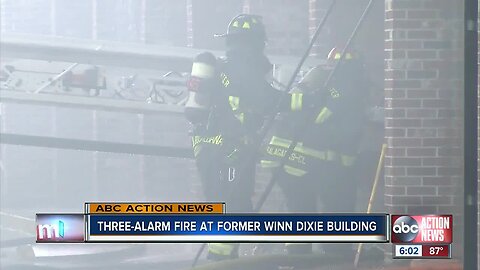 Three-alarm fire destroy vacant Winn-Dixie in Largo