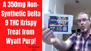 A 350mg Non-Synthetic Delta 9 THC Krispy Treat from Wyatt Purp!