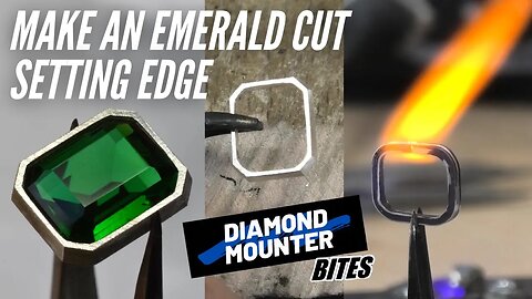 Hand Making an Emerald Cut Setting Edge