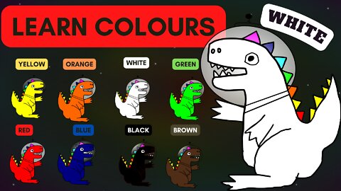Learn colours with T-Rex | colors | learn ENGLISH | učíme sa anglicky | SafireDream | What colour