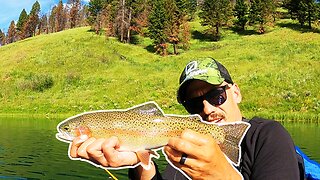 Fishing a "Hidden" Lake in A Remote Southwestern Montana for Big Rainbow Trout!