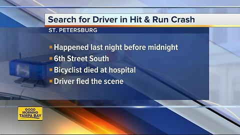 Police search for hit-and-run driver who killed bicyclist in St. Pete