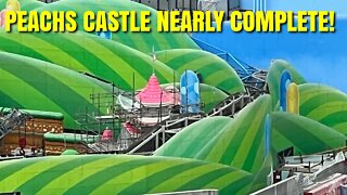 Peach’s Castle Is NEARLY DONE! Super Nintendo World Construction Update Universal Studios Hollywood
