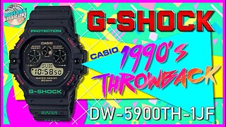 90's Throwback! | G-Shock Retro Three Eyes Quartz DW-5900TH-1JF Unbox & Review Maverick Helps Out
