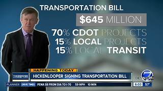 Governor Hickenlooper to sign massive transportation bill Thursday