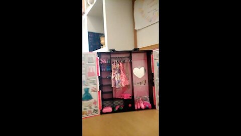 Barbie doll closet unwrapping