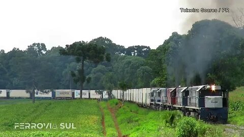 Locomotivas G22U ecoando nos Campos Gerais, no Paraná