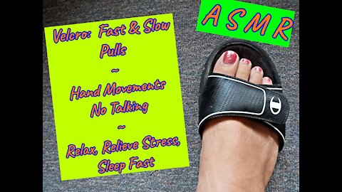 ASMR Velcro ~ Fast & Slow Pulls ~ Hand Movements ~ No Talking | Relax | Relieve Stress | Sleep Fast
