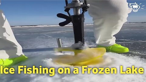 Ice Fishing on a Frozen Lake 🎣🤔