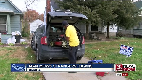 Rodney Smith Jr. returns to mow lawns in Omaha