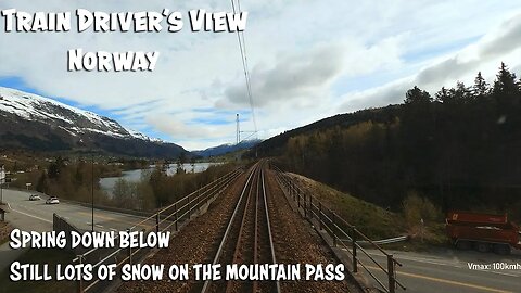 4K CAB VIEW: Voss - Myrdal - Ål on the Bergen line, Norway in mid May