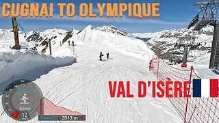 [4K] Skiing Val d'Isère, Cugnai to Olympique via Plan & Rhône-Alpes (Black), France, GoPro HERO11
