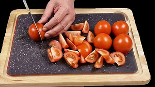 Just cut the tomatoes into chunks! 🍅 I will always cook like this!