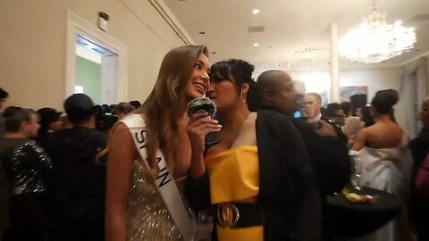 interview with Miss Universe Spain Alicia Faubel at Gallier Hall Jan 9,2023