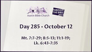 Through the Bible 2022 (Day 285)
