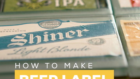 DIY Beer Label Tile Coasters